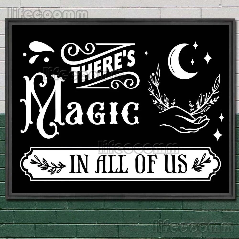 Funny Witches Kitchen Vintage Sign Wall Art Canvas Painting Home Decor Wicca Magic Food Quotes Art Poster And Prints No Frame