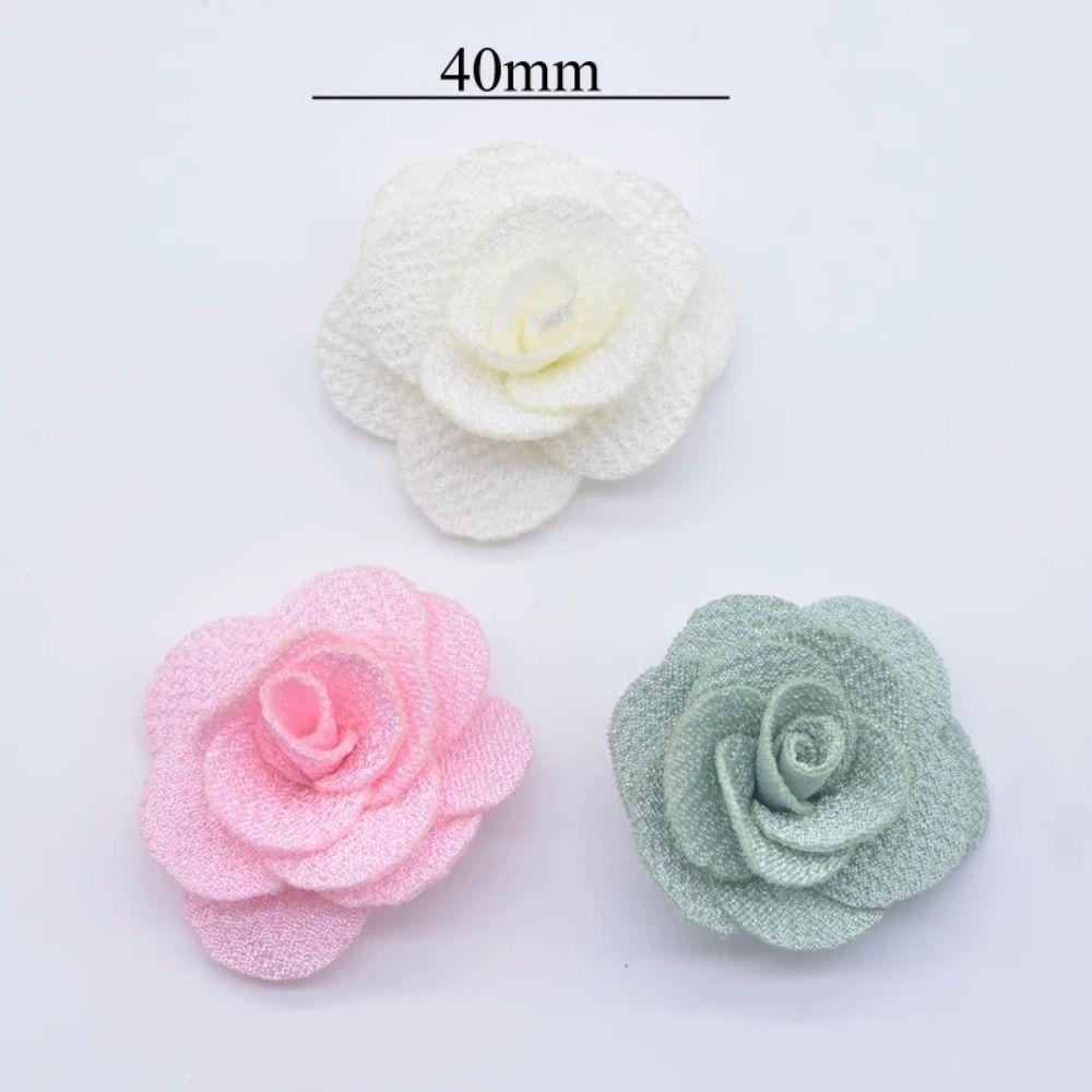 10 шт 40 мм сетка роза цветок сетчатая ткань заколки для волос новая аппликация для DIY одежда волосы шляпа обувь