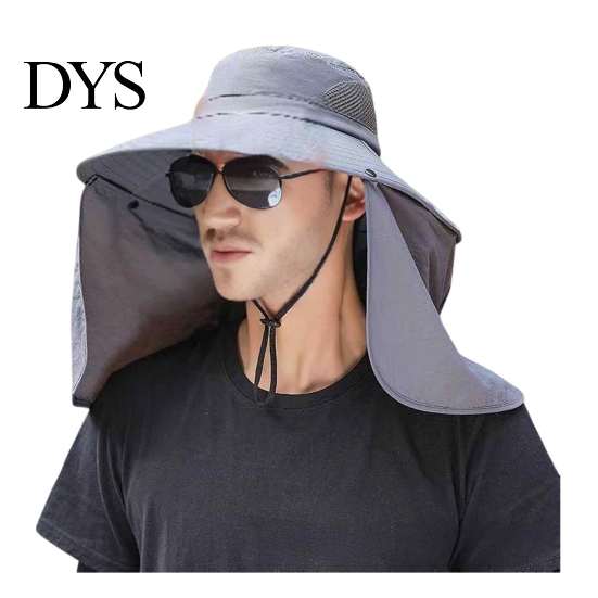 Versatile Sun Hat for Camping with Neck Flap, Breathable Wide Brim Fishing Hat, Summer Comfortable Cotton UV Protection Men Women Hiking Mountain