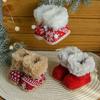 Red Fabric Christmas Boot Ornament - Cross-Border Creative Tree Decoration