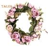 Elens Store Artificial Rose Flower Wreath Window Door Decoration Ornament Showcase Garland