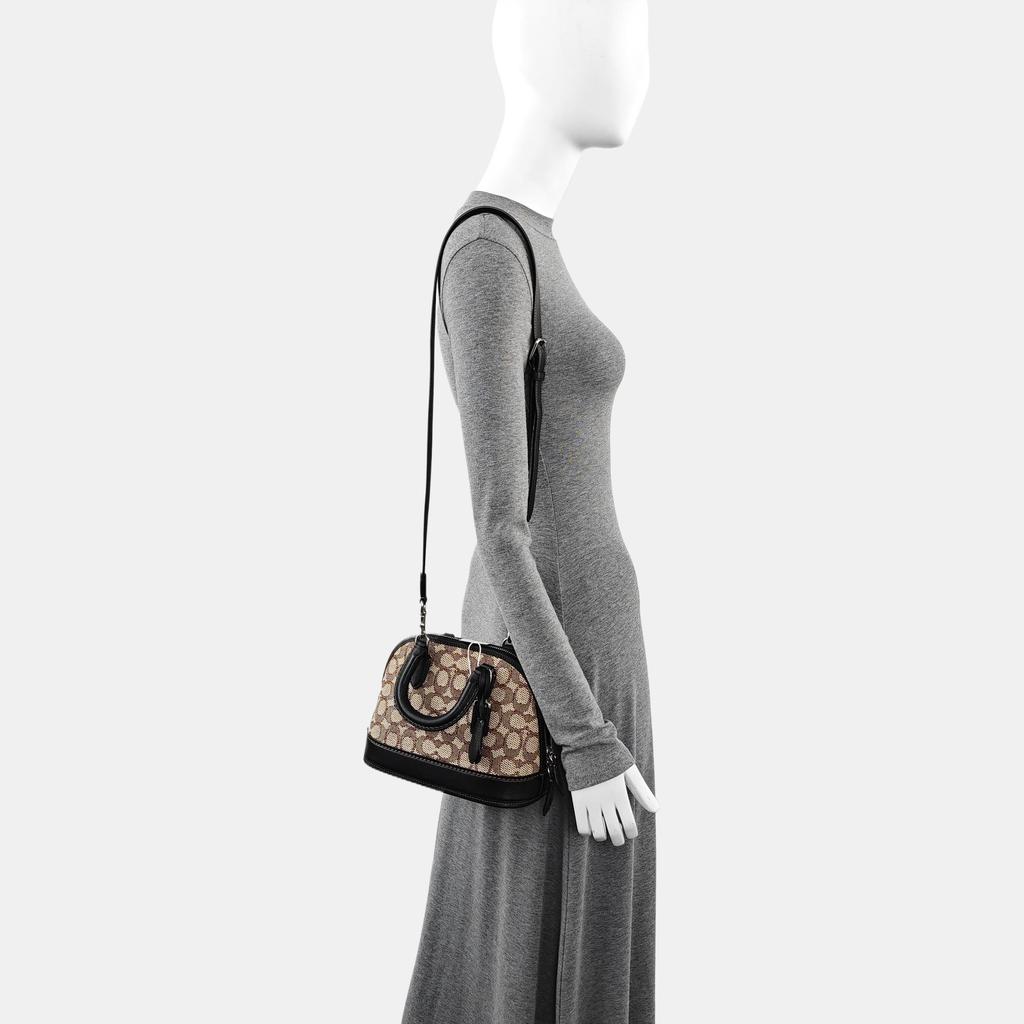 [Pre-Owned] Revel 24 Classic Monogram Jacquard Fabric And Leather Shoulder Crossbody Tote Bag Medium - Excellent #4YZQ8Z