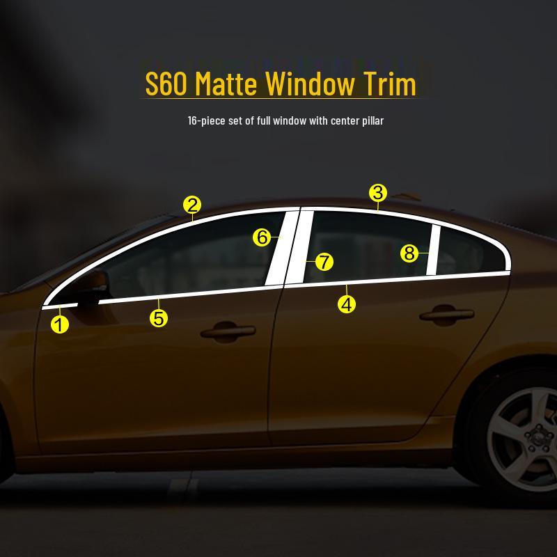 Volvo S60L/XC60/V40 Stainless Steel Window Trim & Decorative Strip