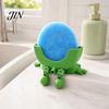 Draining Rack for Kitchen 3D Printed Smiling Face Sponge Holder, Cartoon Character Dish Drying Hollow Diversion Holder with Drainage Design,