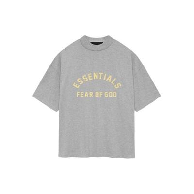 Футболка Essentials Heavy Jersey с круглым вырезом Светло-серые мужские топы 125SP242006F