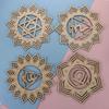 14 см деревянная настенная вывеска в форме цветка жизни подставка под лазерную резку деревянная настенная живопись своими руками подставка под ремесло изготовление геометрического орнамента домашний декор