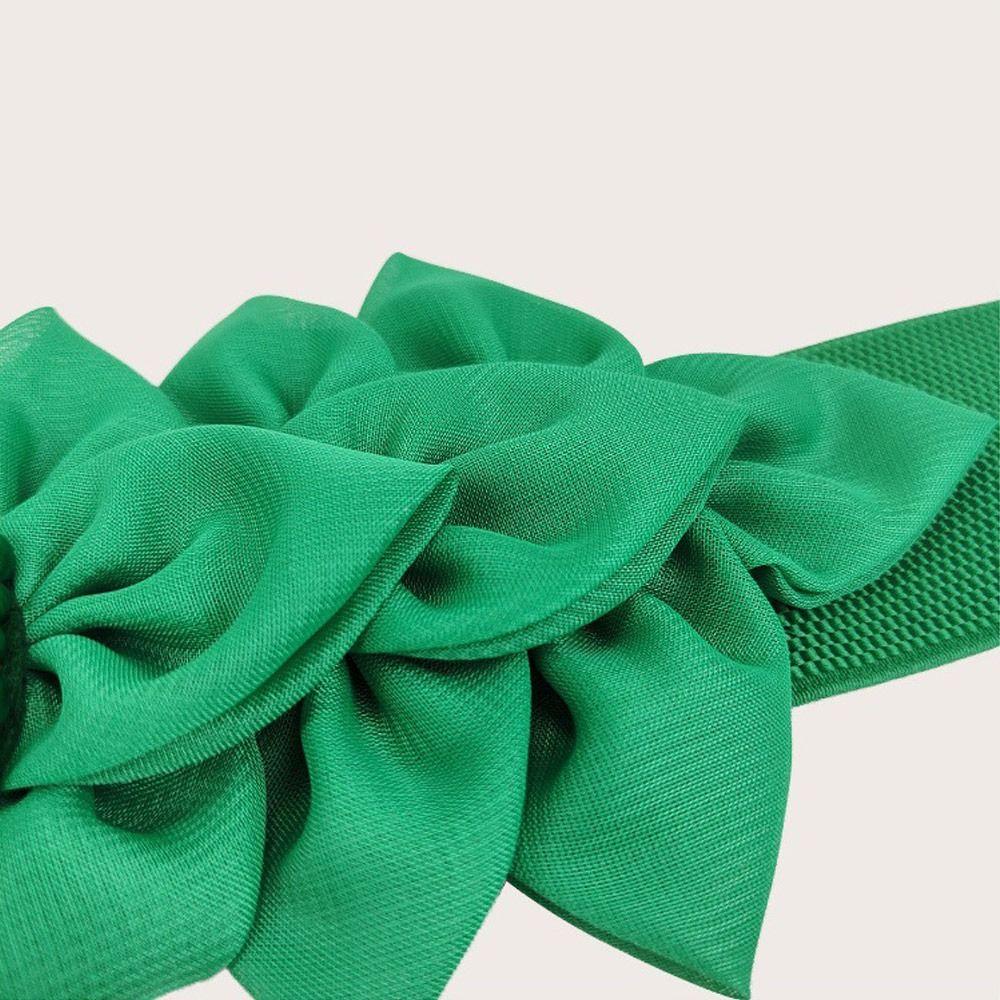 Повседневный эластичный пояс с цветочным украшением, модный пояс, женский пояс