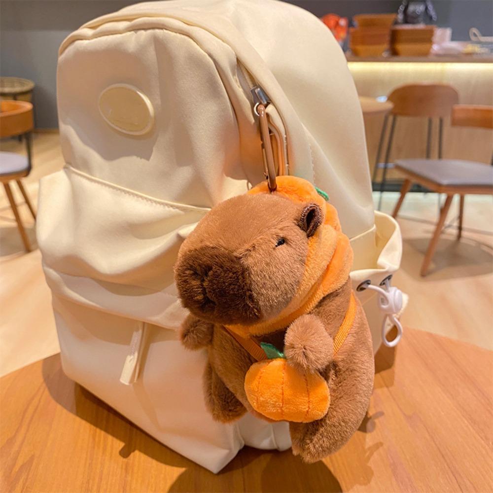 Брелок для ключей Capybara Cross Dressing, плюшевая подвеска в виде животного в виде мультяшной куклы, брелок для сумки, подвеска