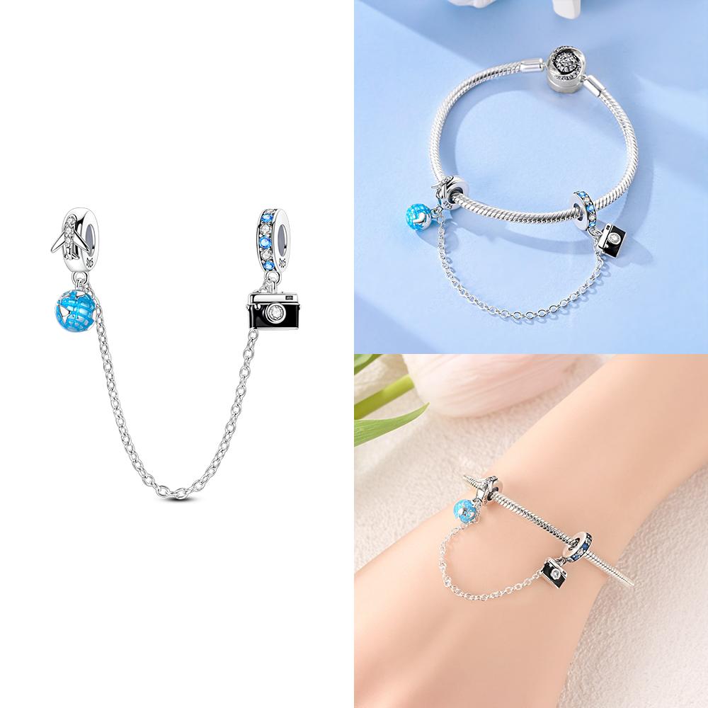 Девушка Оригинальный Лазурный Циркон Лист Кулон Платье Ожерелье Бусины Подходит Браслет Шармы Металлический Аксессуар Изготовление Сделайте свой собственный Аксессуар Подарок Элегантная Мода