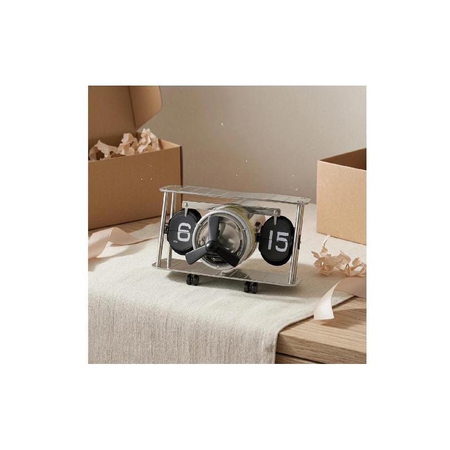 Mechanical Flip Flip Clock Propeller Design Airplane Flip Flip Clock Home Decor Decorative Quiet for Office