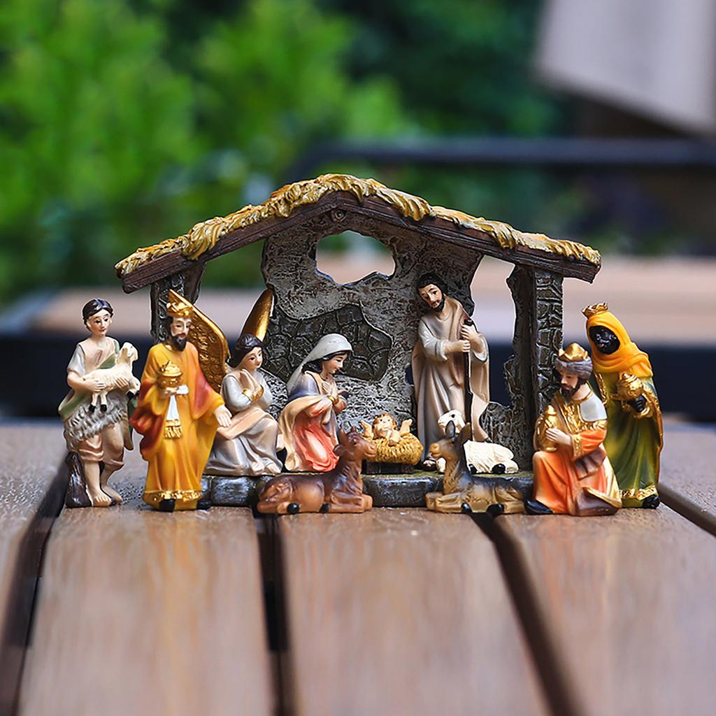 Christmas Manger Set Setting Decorations, Gift Boxes, Holiday Gifts, Resin Crafts