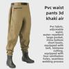 Yili 23 Model Waist-High Waders with 3D PVC Pockets and Rain Boots
