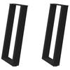 VidaXL U-Shaped Console Table Legs, 2 Pieces, Black, 38 X (72-73) Cm, Steel 4012780
