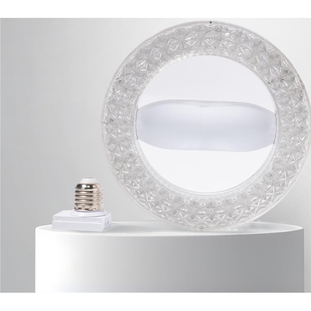 E27 LED Ceiling Light Crystal Chandelier 18W 24W Round Energy Efficient Lamp Base Bedroom Hallway Living Room Pendant Lamp Kitchen Decoration Light