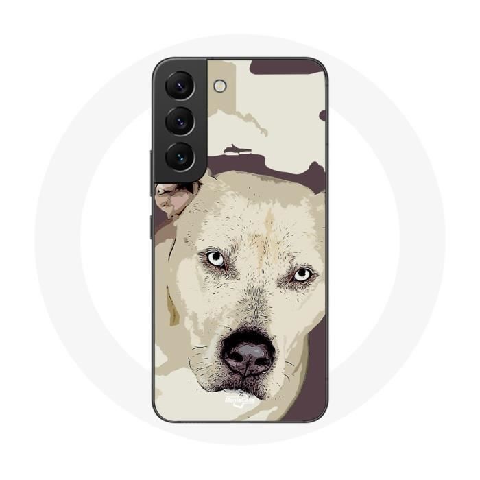 Coque pour Samsung Galaxy S21 FE Chien de Pitbull Blanc