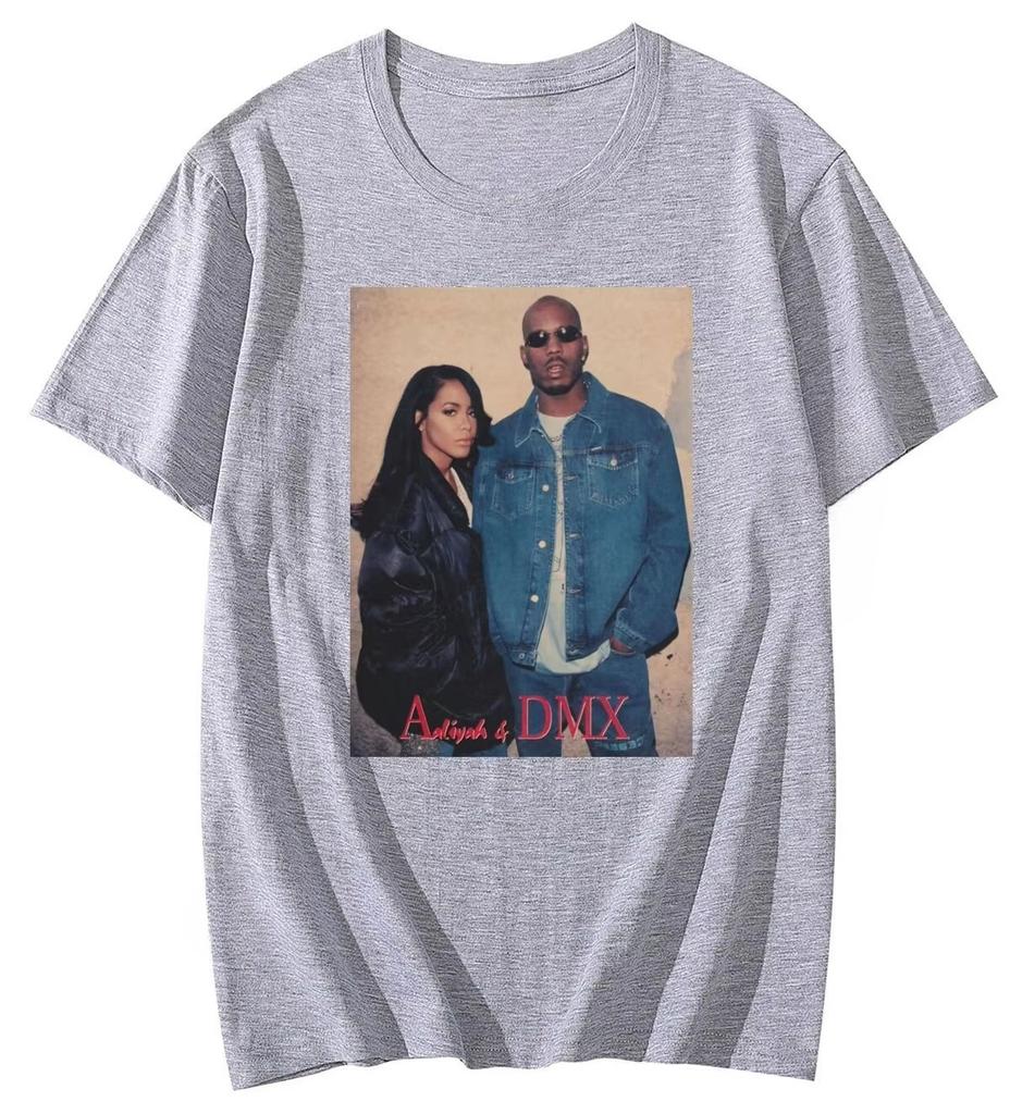 Fashion Summer Dmx and Aliyah Vintage T Shirt Anime T-Shirt Men Women Harajuku Casual Hip Hop Short Sleeve Tops Tees T Shirt
