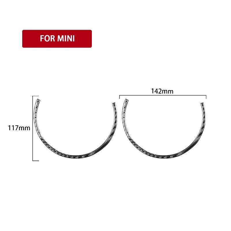 For Mini Cooper Hardtop R56 Clubman R55 Convertible R57 Gear Shift Panel Water Cup Holder Carbon Fiber Stickers Car Accessories