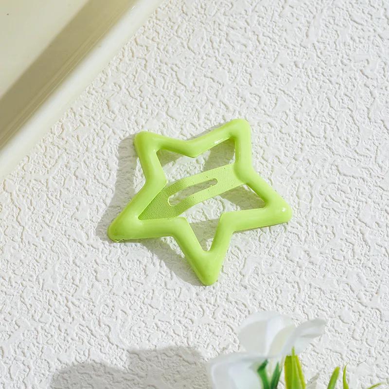 10 шт./набор Милые красочные заколки для волос в виде звезд для девочек, детей. Прекрасное украшение для волос, заколки, детские аксессуары для волос.