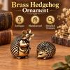 Detailed Texture Brass Hedgehog Ornament Antique Hedgehog Figurine Gift for Collection