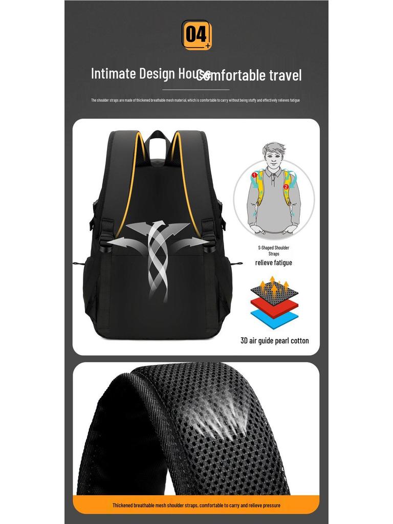 Men's Large Capacity Multifunctional Outdoor Sports & College Laptop Backpack