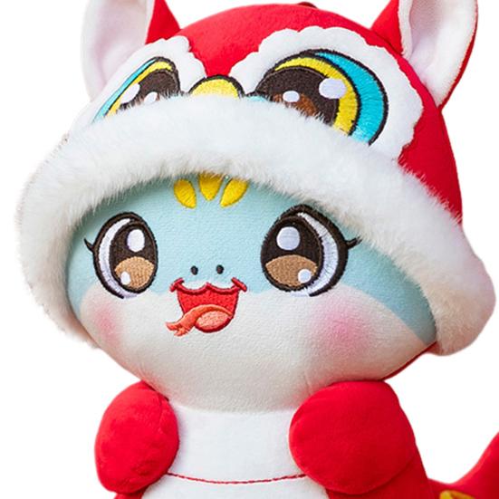 Год змеи кукла китайский зодиак змея плюшевая игрушка 2025 милый мягкий плюшевый зверек для детей взрослых зодиак змея фэн-шуй украшение символ удачи