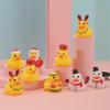 Creative Christmas Vinyl Antler Duck & Snowman Pinch Toy for Kids
