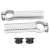 1 Pair 7075 Aluminum Alloy Bicycle Handlebar Grip Bike Bar End Handlebar Ends for Road Mountain Bikessilver