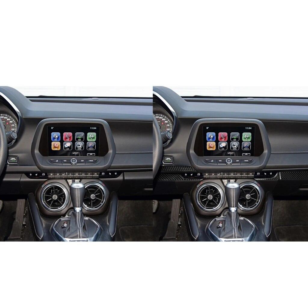 Аксессуары для Chevrolet Camaro 2016 2017 2018 2022, аксессуары для салона автомобиля, наклейка из углеродного волокна на центральной консоли