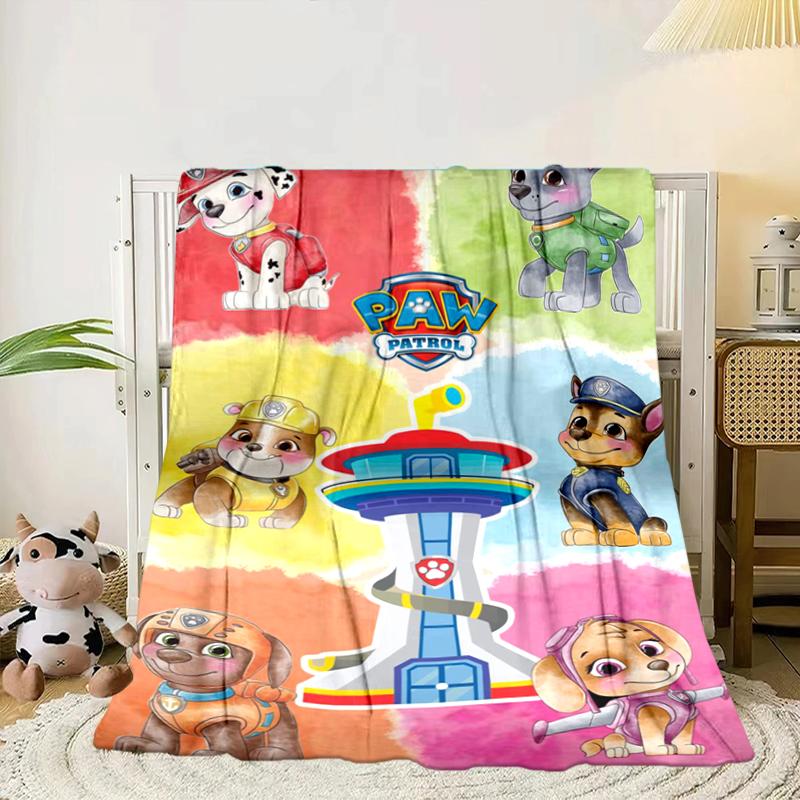 Dog Paw Adventure Blanket Flannel Blanket for bed, sofa, Camping, Hiking, Picnic Essentials, gift for family Fan gifts