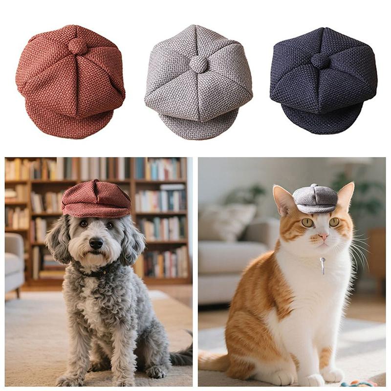Classic Pet Beret Cute Cat Dog Felt Beret Classic French Pet Photography Dress Up Hat Cat Accessories Puppy Hat Puppy Headwear