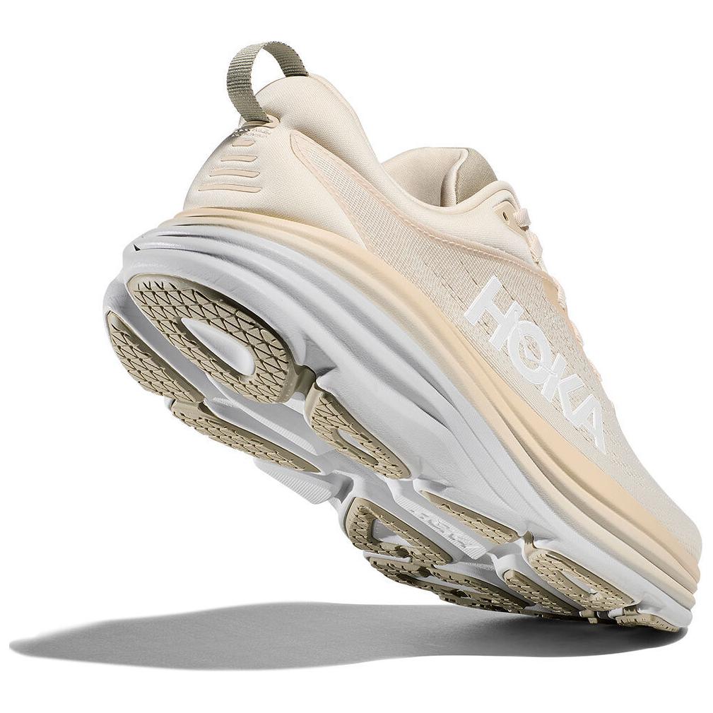 HOKA One One Bondi 8 Удобные Модные Универсальные Нескользящие Прочные Кроссовки для Бега с Низким Верхом Мужские Кроссовки Белый Синий 1127953-OKB