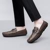 Fashion Man Walking Shoes Moccasins Genuine Leather Men Loafers Handmade Slip On Footwear Classic Business Shoes Breathable Male Flats