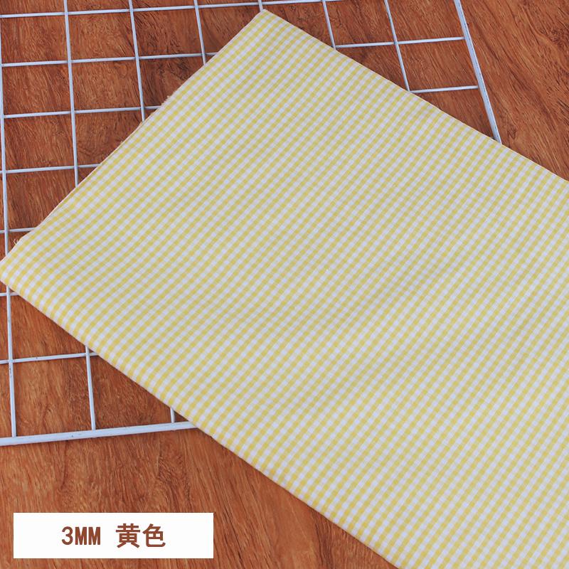 100% Хлопок Мелкая Клетка Ткань на Метр для Юбок Одежды Наволочек Шитье Дышащая Плательная Ткань Розовый Желтый Гипоаллергенный