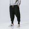 Chinese Style Ice Silk Cotton and Linen Men's Loose Oversized Men's Trendy Pants, Harem Pants, Lantern Bound Casual Pants