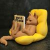 Фигурка кошки, читающей книгу, 3D-печать, милая лежащая кошка, статуэтка читающей книгу, для офиса, дома, книжной полки, рабочего стола, декор, подарки для любителей кошек