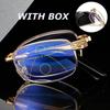 Classic Progressive Reading Glasses Men Women Bifocal 4 In 1 Folding Eyewear Collapsible Anti-Blue Light Eyeglasses With Box