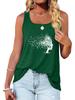Женская модная майка без рукавов с принтом, летняя повседневная футболка с круглым вырезом, пуловер, свободная женская майка