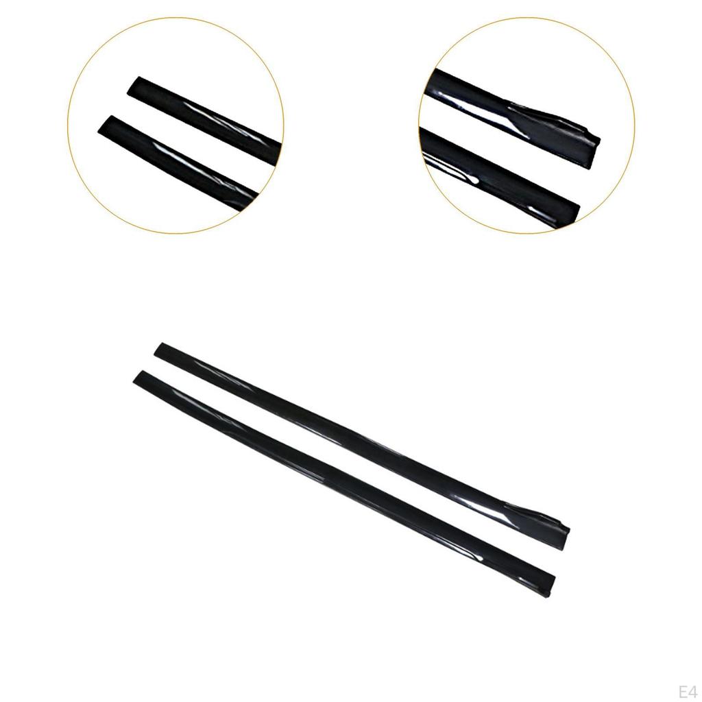 2 Pieces Car Side Skirts 2M Professional Replacement Easy To Install Accessories Universal for Truck