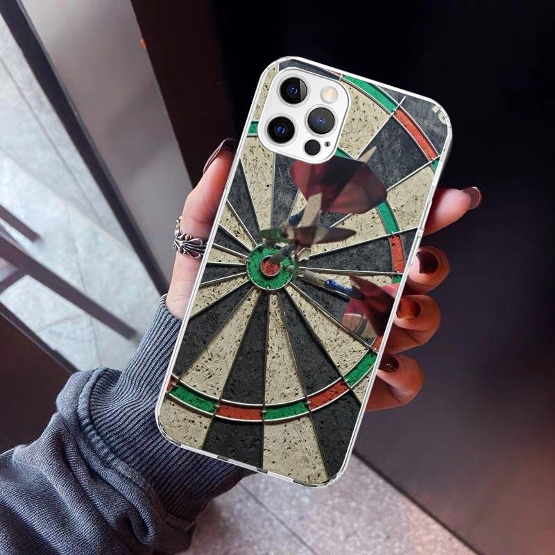 Darts Aesthetics Wire Target Phone Case For iPhone 17 Air 11 13 Mini 14 15 Plus 16 12 Pro Max 16E SE 7 8 Pattern Soft TPU Back C