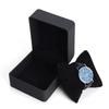 Black Frosted Leather Watch Case High-end Flip Jewelry Storage Box Men Wrist Watch Organizer Display Bracelet Packaging Box Bag
