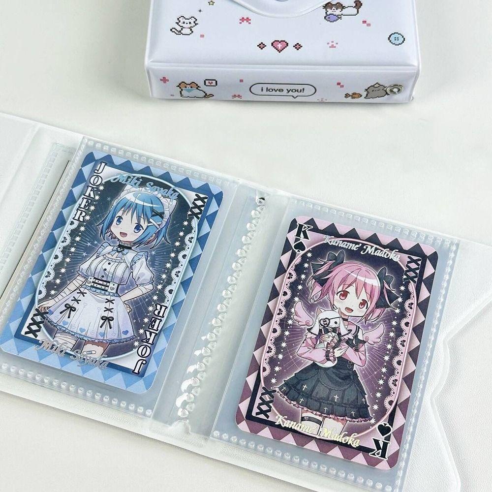 PU Photo Album 32pcs Card Capacity Loose-leaf Binder Kawaii Photo Card Holder
