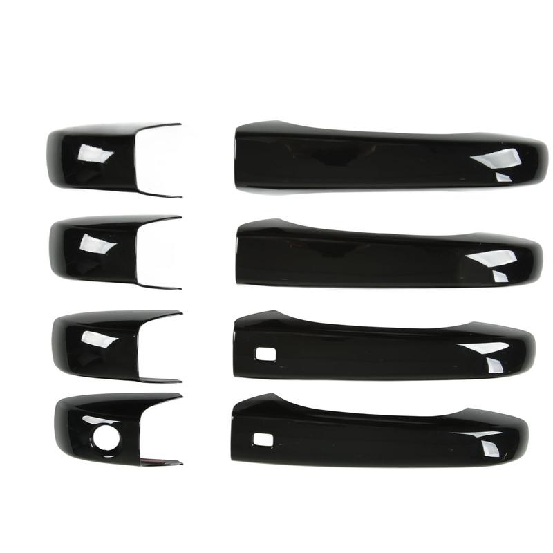 Car Exterior Door Handle Cover Glossy Black Replacement for Jeep Grand Cherokee WK2 WL 2011‑