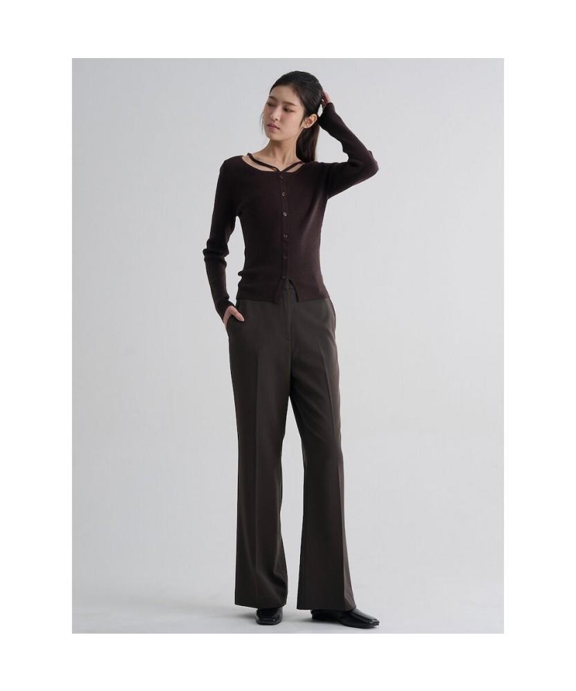 8SECONDS January Daily Bootcut Slacks Brown