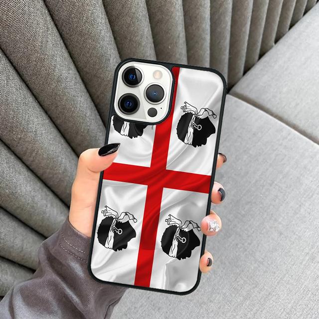 Чехол для телефона с флагом Сардинии для iPhone 17 Air 16 15 14 Plus apple 16 11 12 13 Pro Max coque