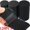 Self-adhesive Touch Fastener Tape Black Carpet Pad Fixing Stickers Double Faced Mat Fixed Patch Home Floor Anti Skid Grip Tapes