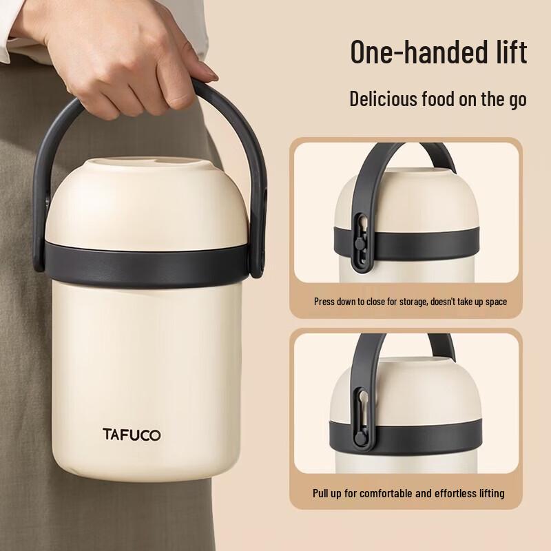 TAFUCO 316 Stainless Steel Insulated Portable Lunch Pot