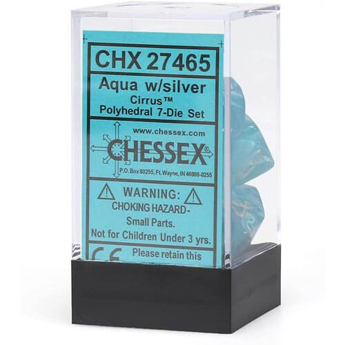 D7 Набор матриц Dice Cirrus Многогранник (7 кубиков/Аква/Серебро)