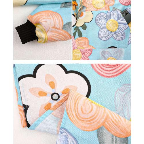 Bole-kk Women's Canvas Apron, Perfect for Nursery School Teachers, with Pockets, Stylish and Cute, Wrinkle-Resistant, Perfect for Gardening and Work