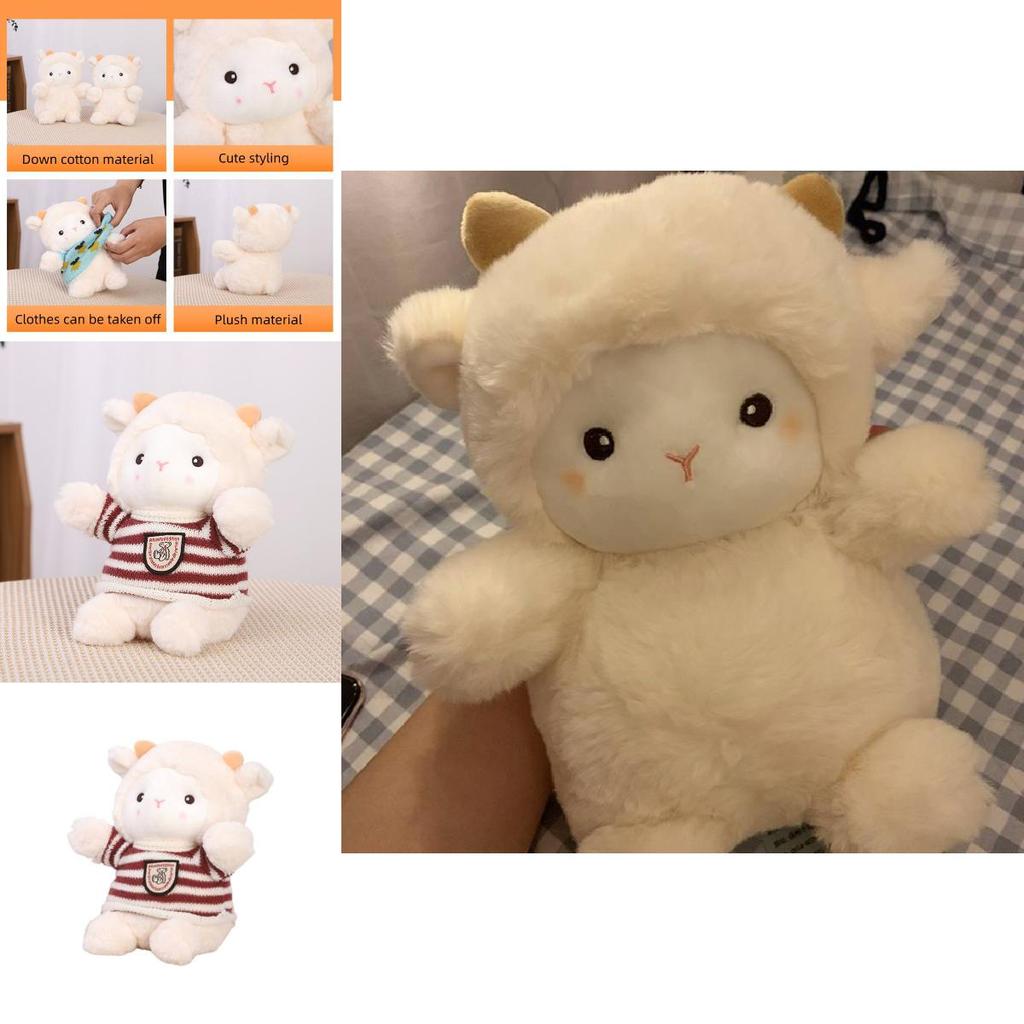 Fluffy Long-haired Sheep Stuffed Toy Ideal For Children And Friends' Gatherings