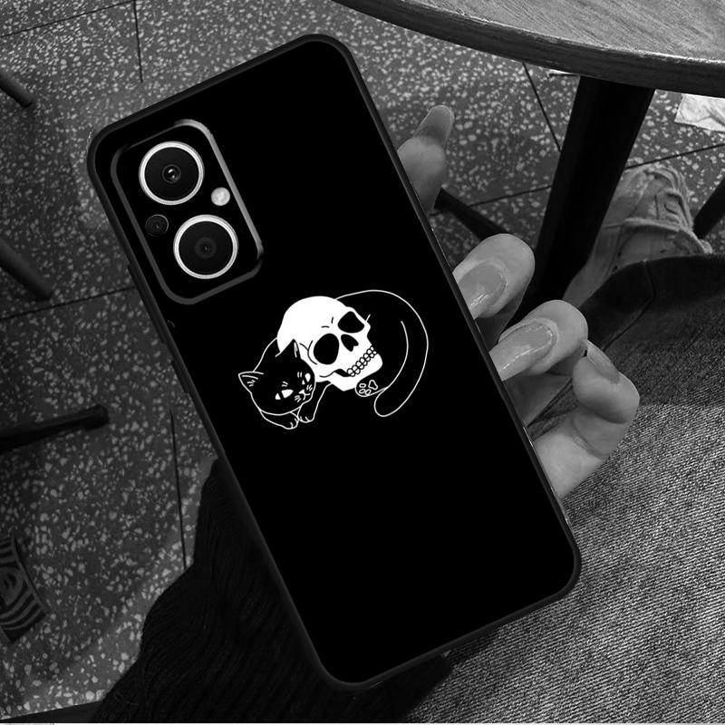 Ведьма Черная Кошка Для OPPO Reno 10 11 12 13 14 Pro 7 8 Lite 8T 11F 12F 13F 14F OPPO Find X8 X9 X5 X6 Pro Чехол